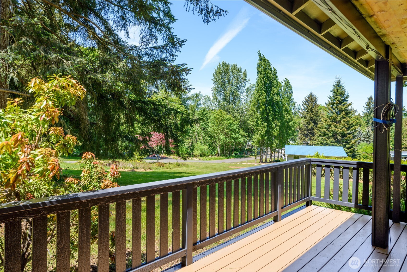 301 Mt Pleasant Estates Road Port Angeles, WA 98362 - Photo 3 of 40 a view of balcony with wooden floor and fence