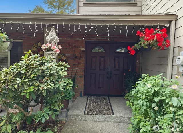 a view of a entryway door of the house