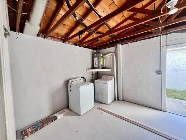 a view of a storage & utility room