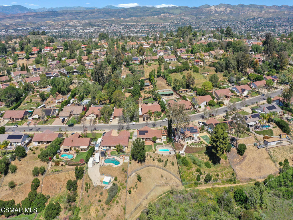 1590 Meander Drive Simi Valley, CA 93065 - Photo 54 of 57 an aerial view of residential houses with outdoor space
