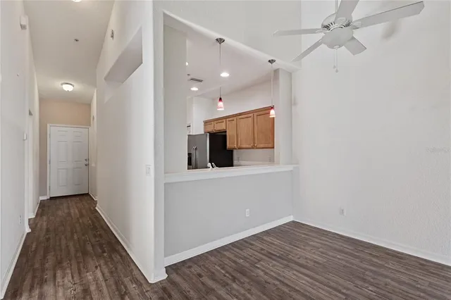 a kitchen with a stove and a microwave