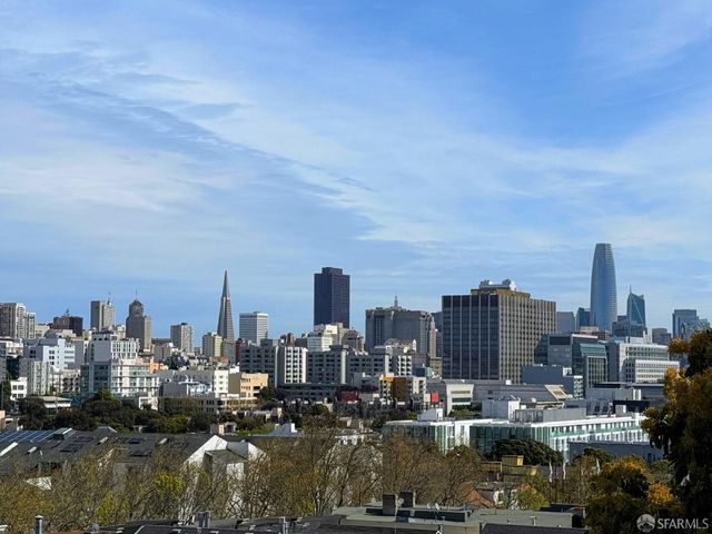 a city a view with tall buildings
