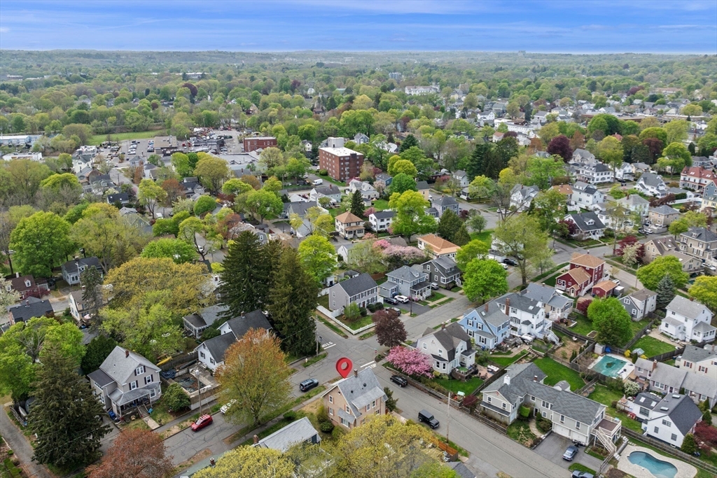 42 Chase Street Danvers, MA 01923 - Photo 36 of 37 an aerial view of a city and mountain view in back