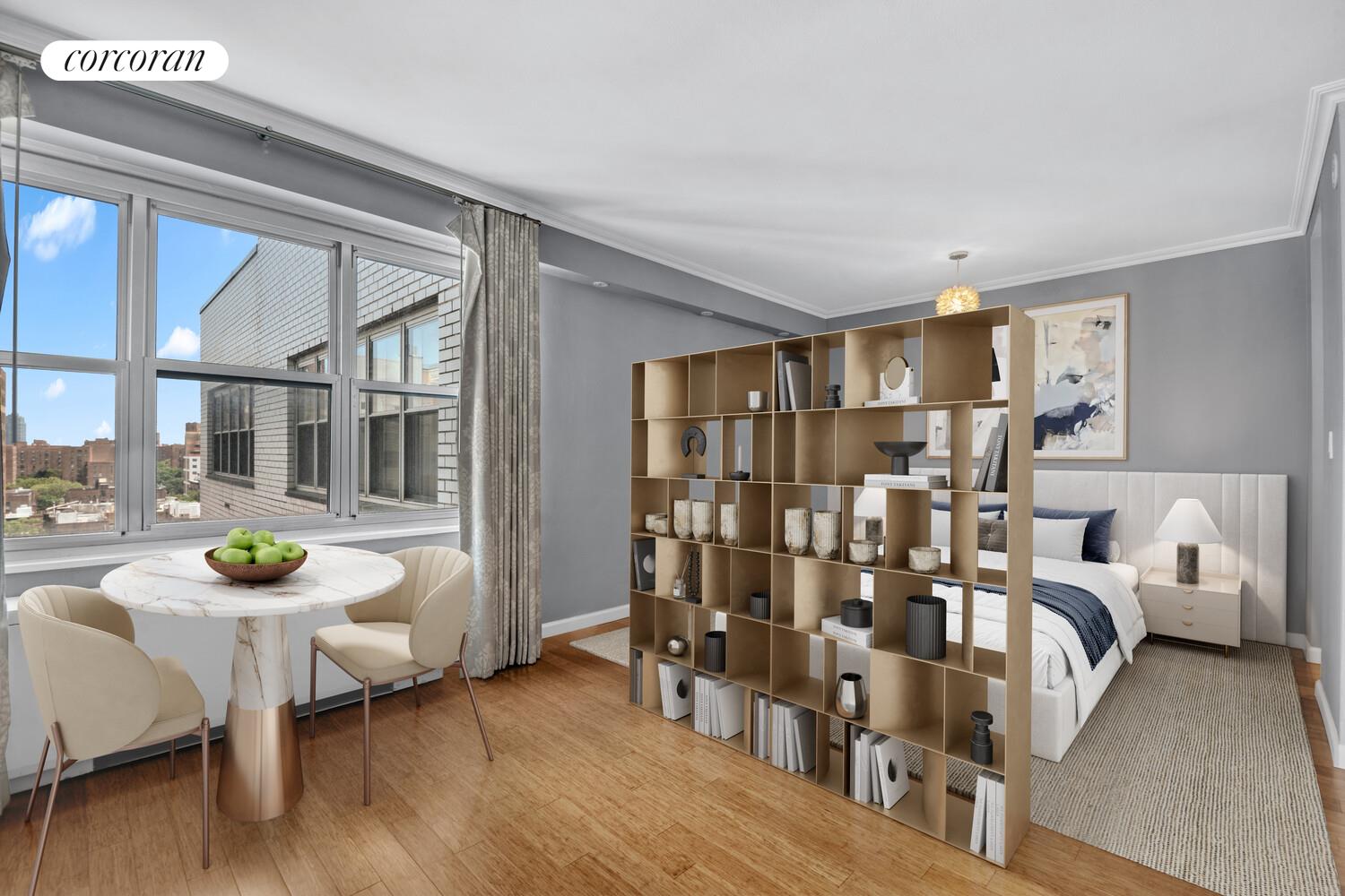 205 3rd Avenue, Unit 12A Manhattan, NY 10003 - Photo 7 of 11 a view of a livingroom with furniture and kitchen area