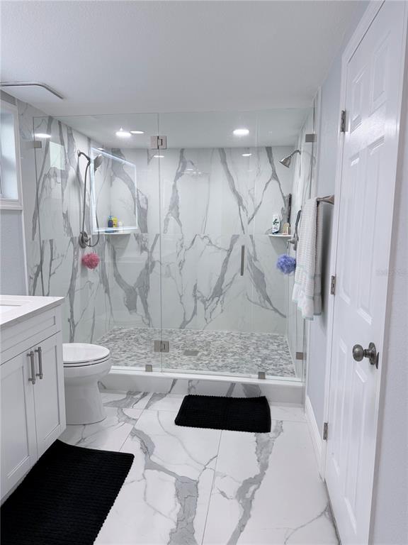 2719 West Braddock Street Tampa, FL 33607 - Photo 19 of 29 a bathroom with a sink a toilet and shower