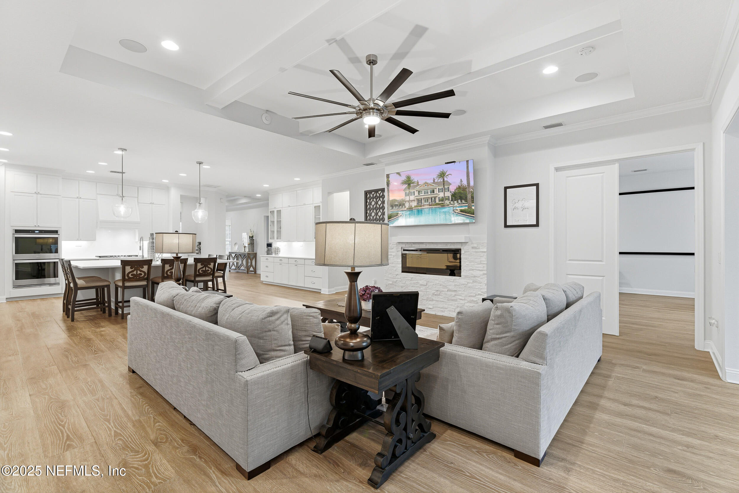 375 Kirkside Avenue St. Augustine, FL 32095 - Photo 15 of 49 a living room with furniture and a fireplace