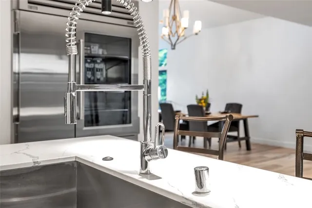 a close view of sink