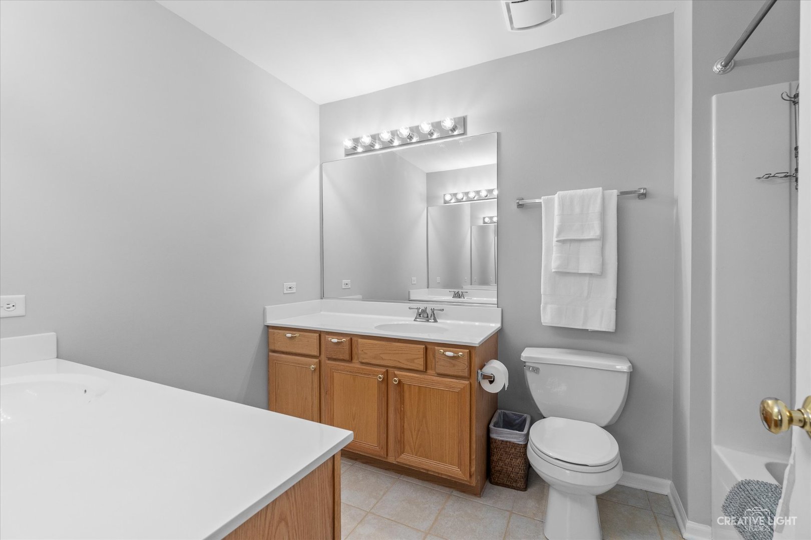 19 Lily Court Bolingbrook, IL 60440 - Photo 16 of 31 a bathroom with a sink toilet vanity and shower