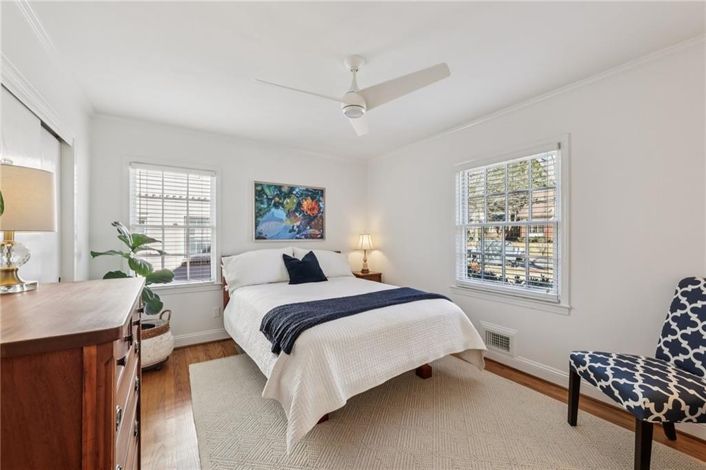 101 Dartmouth Avenue Avondale Estates, GA 30002 - Photo 22 of 53 a large bedroom with a bed and a desk