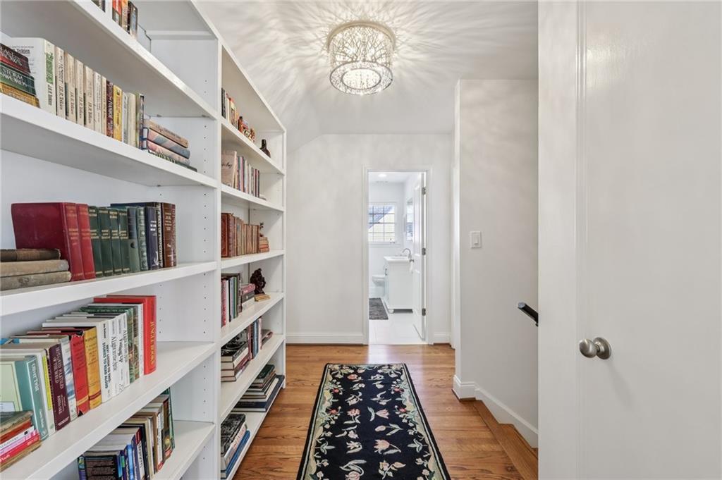 101 Dartmouth Avenue Avondale Estates, GA 30002 - Photo 29 of 53 a view of a hallway with wooden floor and staircase