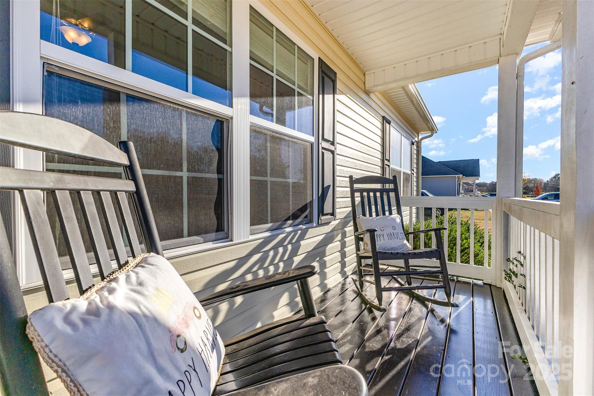 439 Pamela Road York, SC 29745 - Photo 26 of 35 a view of balcony with two chairs and a table