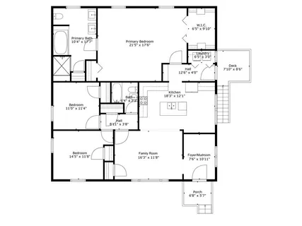 a picture of a bench in a white house