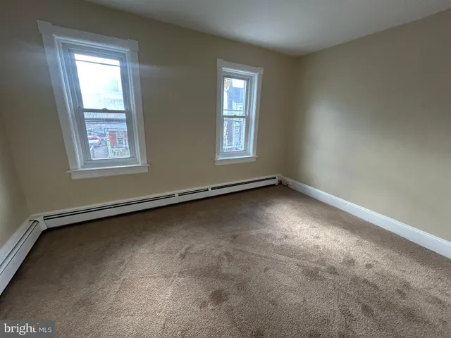 an empty room with a window
