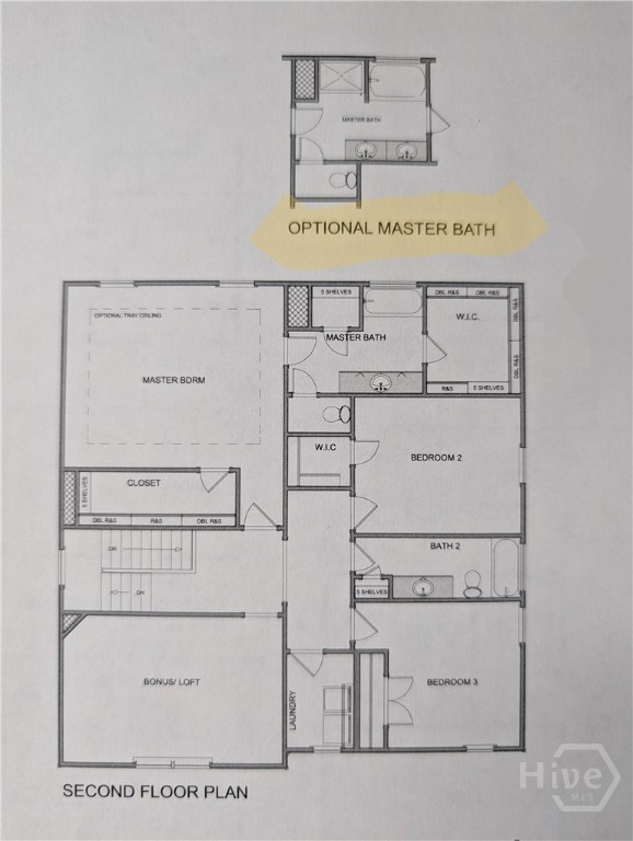 55 Saddlebrush Road Ellabell, GA 31308 - Photo 50 of 50 Second level floor plan with upgrades selected.