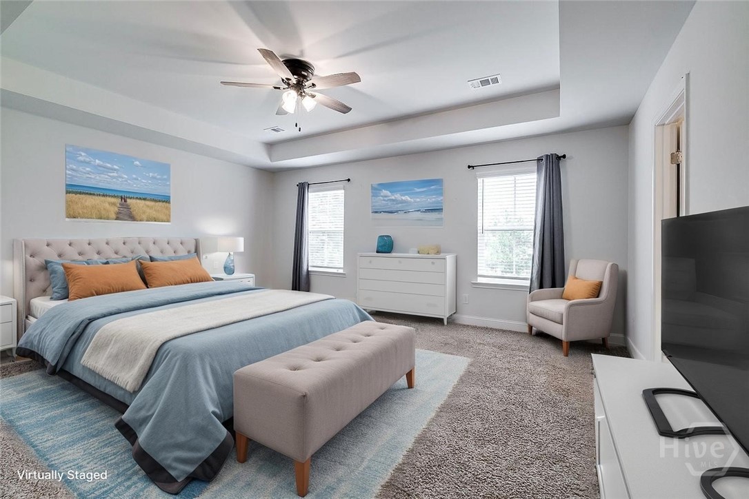 55 Saddlebrush Road Ellabell, GA 31308 - Photo 9 of 50 VIRTUALLY STAGED - Large primary bedroom suite on