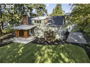 a view of a house with a garden