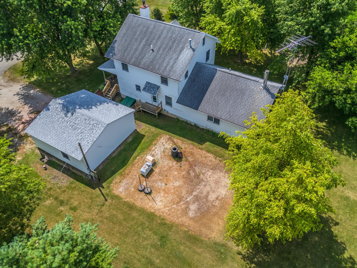 22998 East 2800 N Road Odell, IL 60460 - Photo 8 of 46 an aerial view of a house with garden space and street view