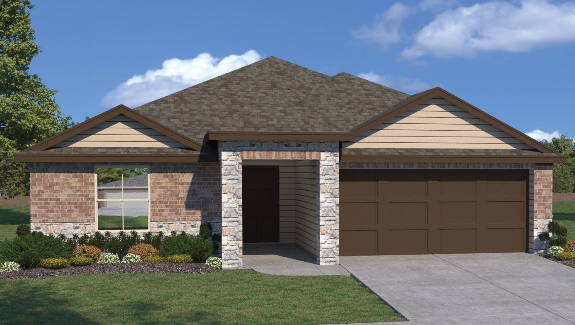 10901 Gonzales Ranger Pass Austin, TX 78754 - Photo 1 of 1 a front view of a house with a garden and plants