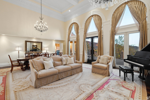 1714 Ridge Point Drive Bountiful, UT 84010 - Photo 23 of 132 Soaring ceilings with intricate crown molding