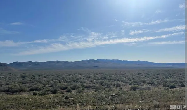 a view of a mountain range with trees in the background