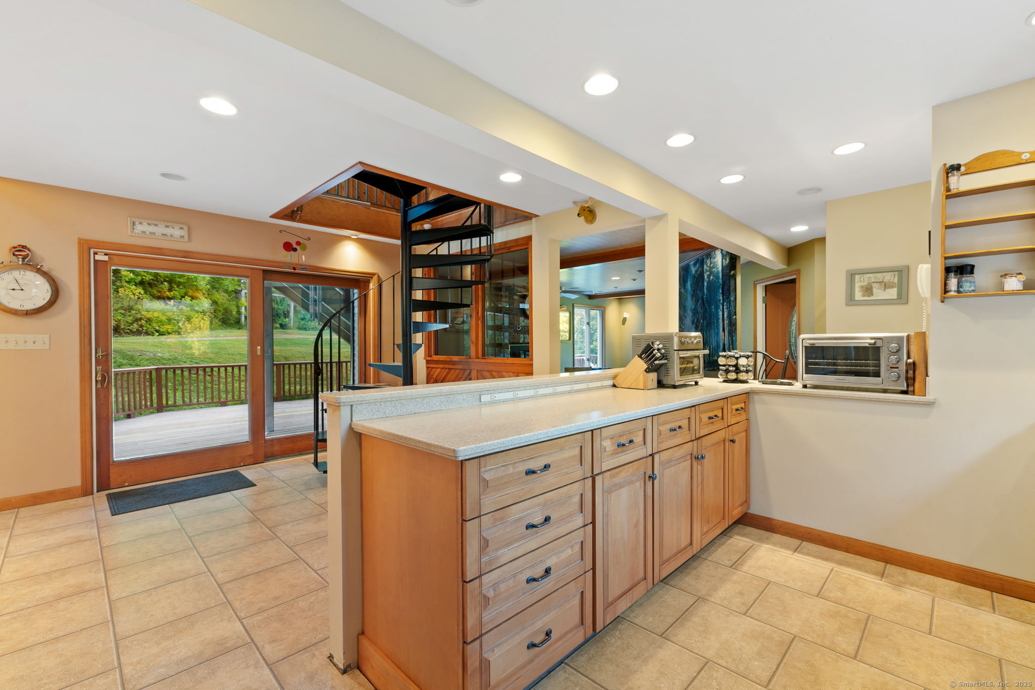 68 Johnson Road Canaan, CT 06031 - Photo 40 of 40 Kitchen view to sliders and deck, open floorplan for entertaining