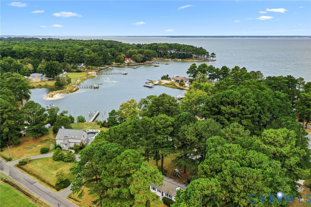 1061 Timberneck Road Deltaville, VA 23043 - Photo 2 of 28 an aerial view of beach and lake view