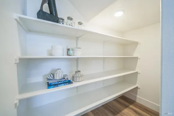 a close view of closet