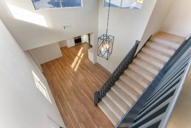 a view of entryway with stairs