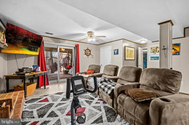 a living room filled with furniture