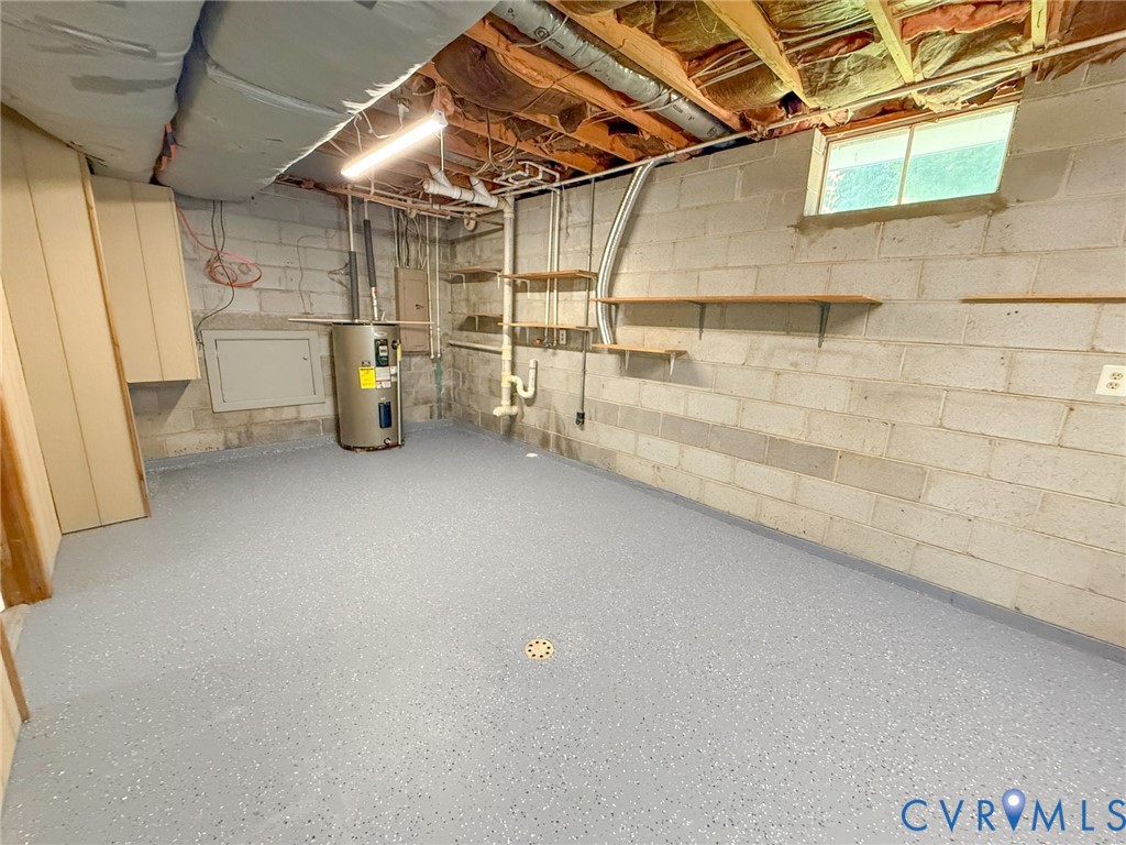 2829 Winningham Road Crewe, VA 23930 - Photo 20 of 46 Basement featuring a speckled epoxy floor, exposed
