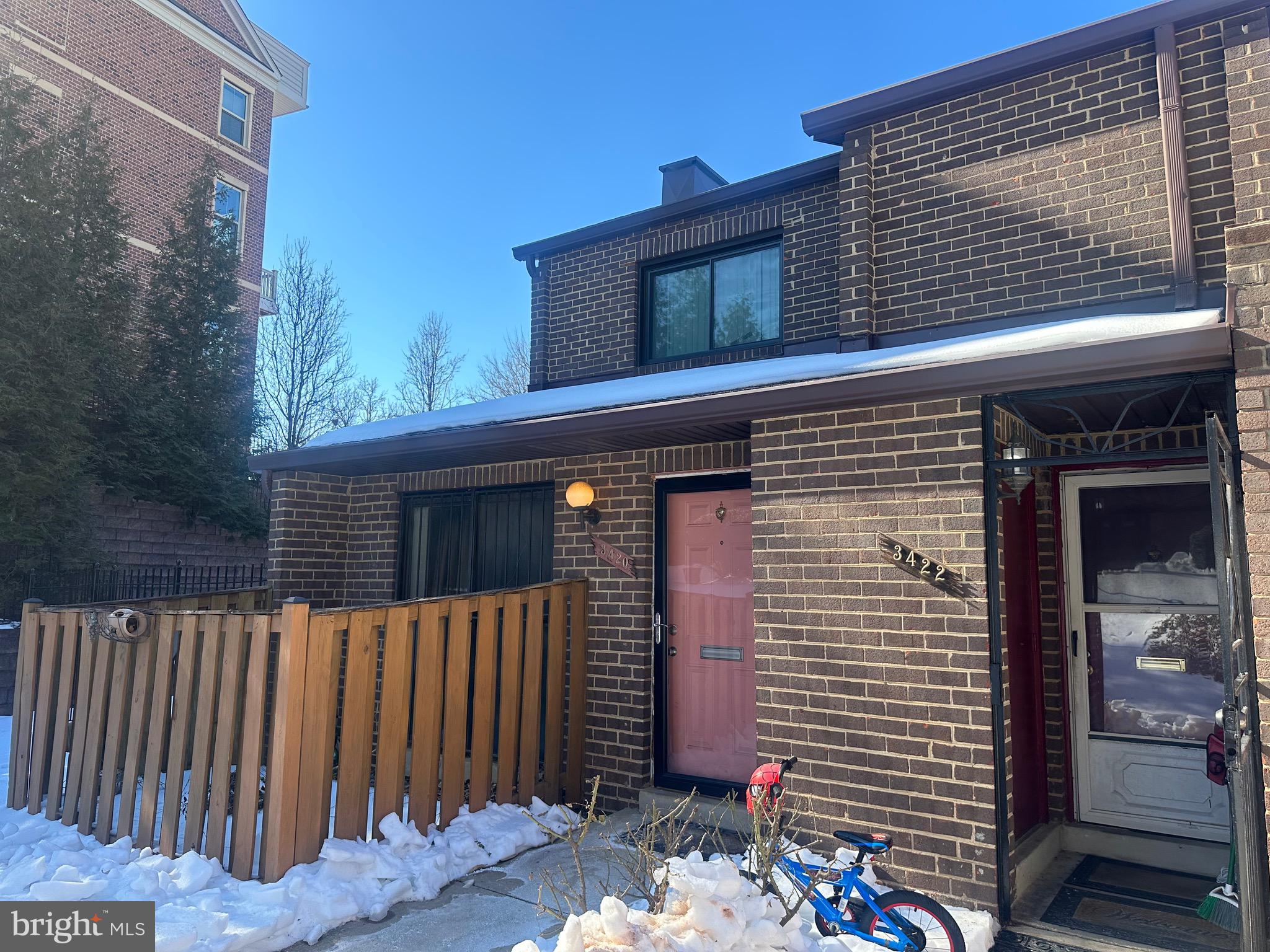 a front view of a house