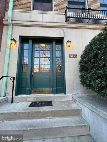 a front view of a building