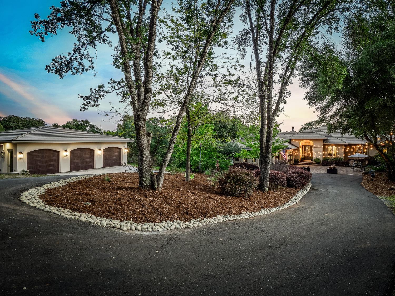 Roundabout driveway.