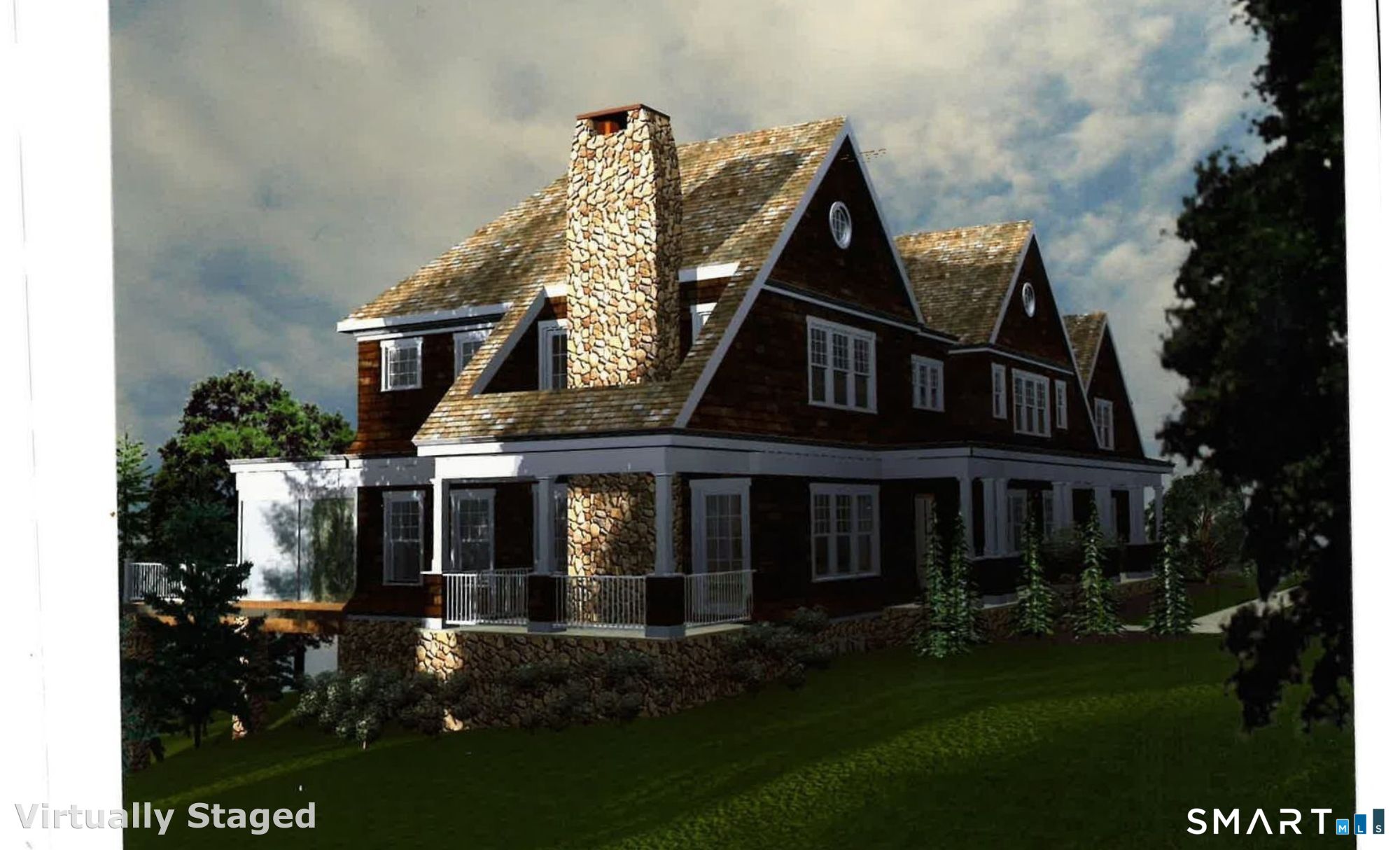 Lot 6 Cattle Pen Lane Ridgefield, CT 06877 - Photo 7 of 13 a front view of a house with a garden