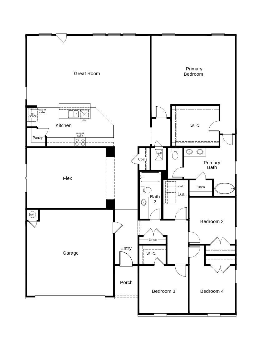 5416 Kindred Street Rosenberg, TX 77471 - Photo 6 of 6 This floor plan features 4 bedrooms, 2 full baths, and over 2,600 square feet of living space.