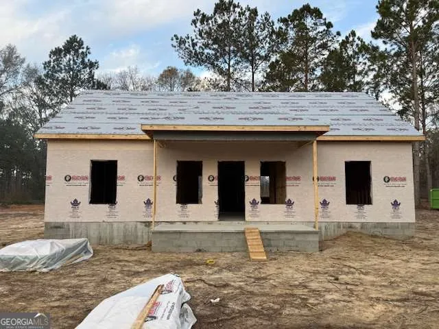 a front view of a house