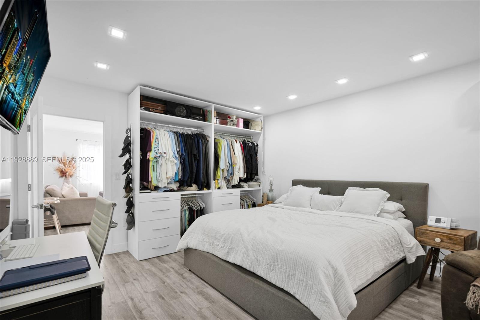 3711 Southwest 27th Terrace Miami, FL 33134 - Photo 18 of 62 a bedroom with two beds and a large window