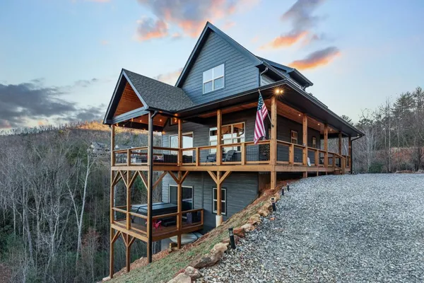 a front view of a house with balcony