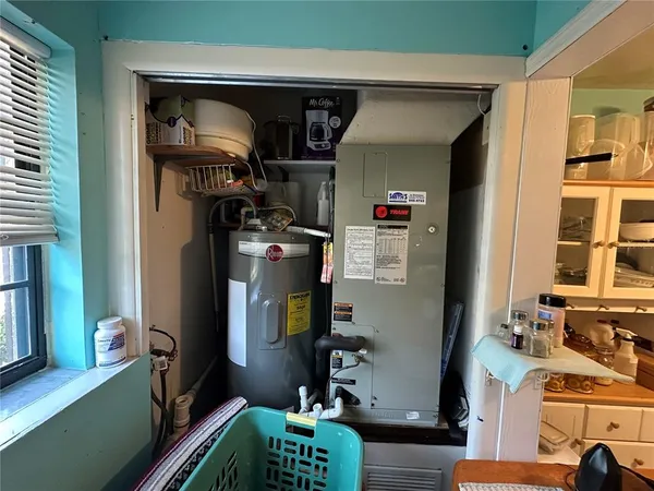 a room with storage and utility