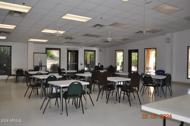 a view of a terrace with chairs