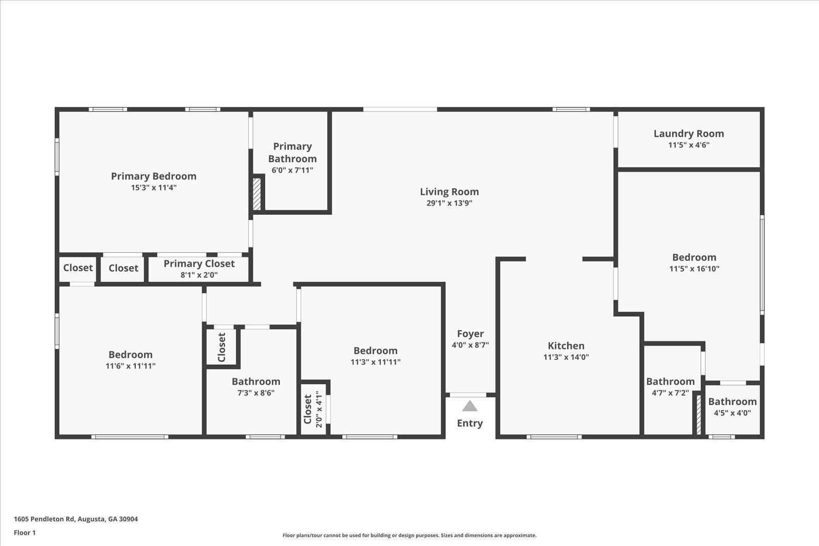 1605 Pendleton Road Augusta, GA 30904 - Photo 23 of 23 Floorplan