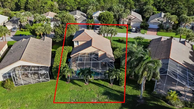 an aerial view of multiple house