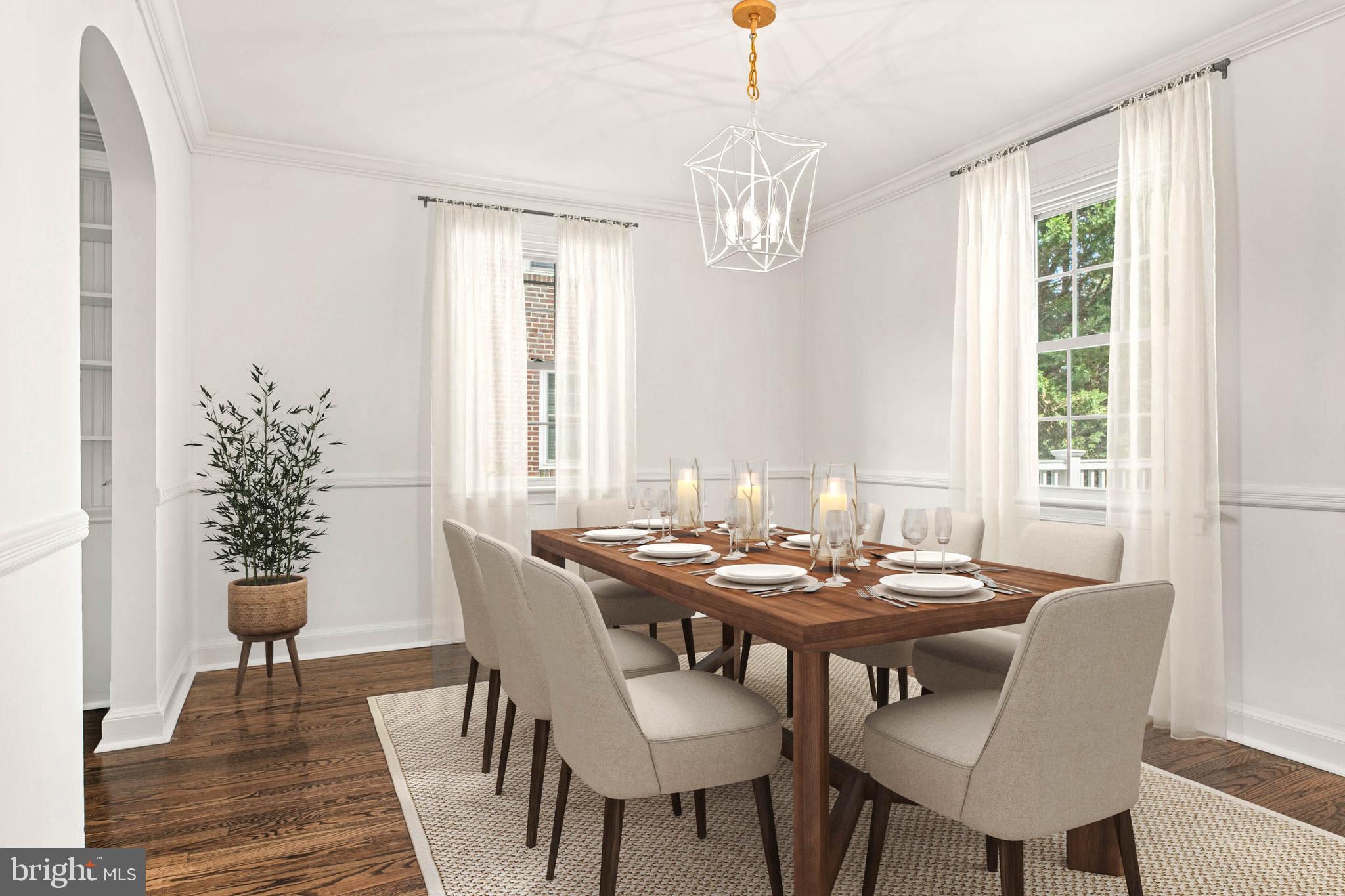 1 Marlyn Circle Wayne, PA 19087 - Photo 8 of 33 a view of a dining room with furniture window and wooden floor