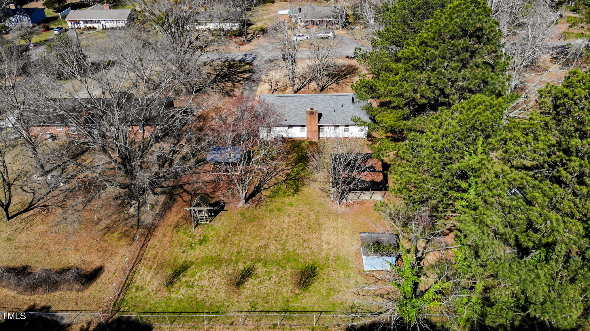 117 Johnson Street Broadway, NC 27505 - Photo 27 of 29 an aerial view of residential house with outdoor space