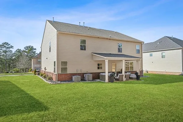 an aerial view of multiple house