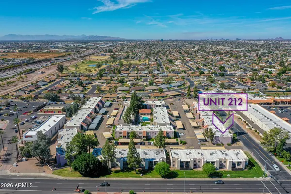 an aerial view of multiple house