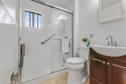 a bathroom with a sink and a bathtub