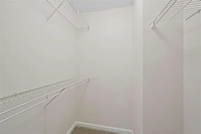 a view of small space with racks on the wall