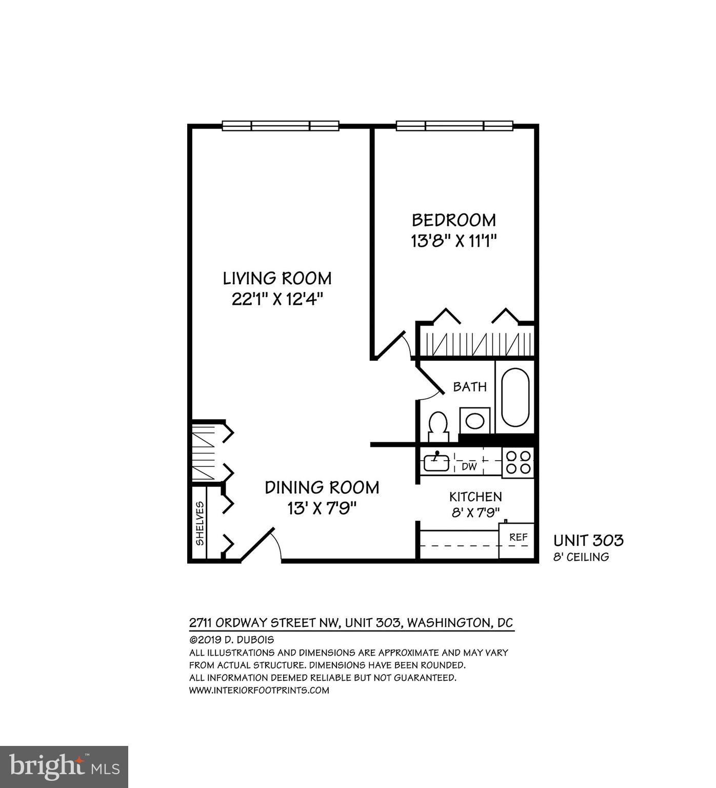2711 Ordway Street Northwest, Unit 303 Washington, DC 20008 - Photo 37 of 37 Unit #303 Floor Plan