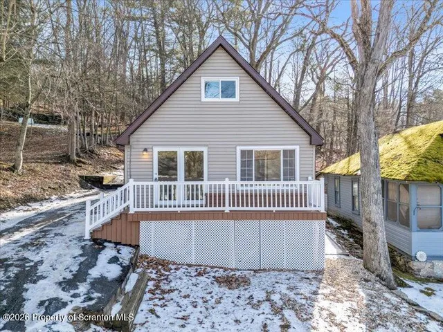 a house with a large window